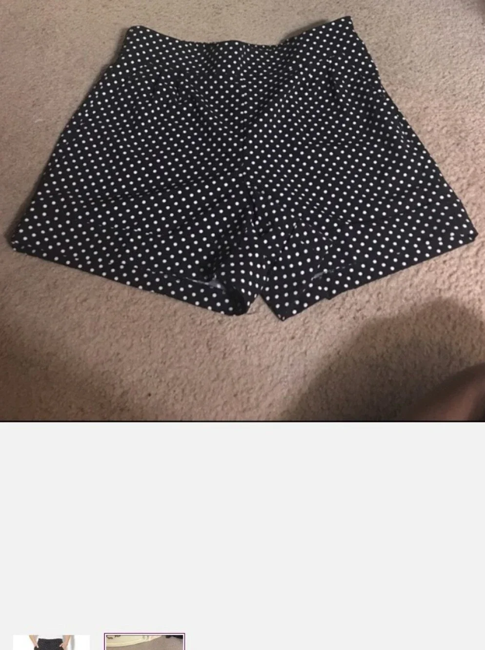 7th Avenue Suiting Company Black White Polka Dot Dress Shorts Women's 6 Medium
